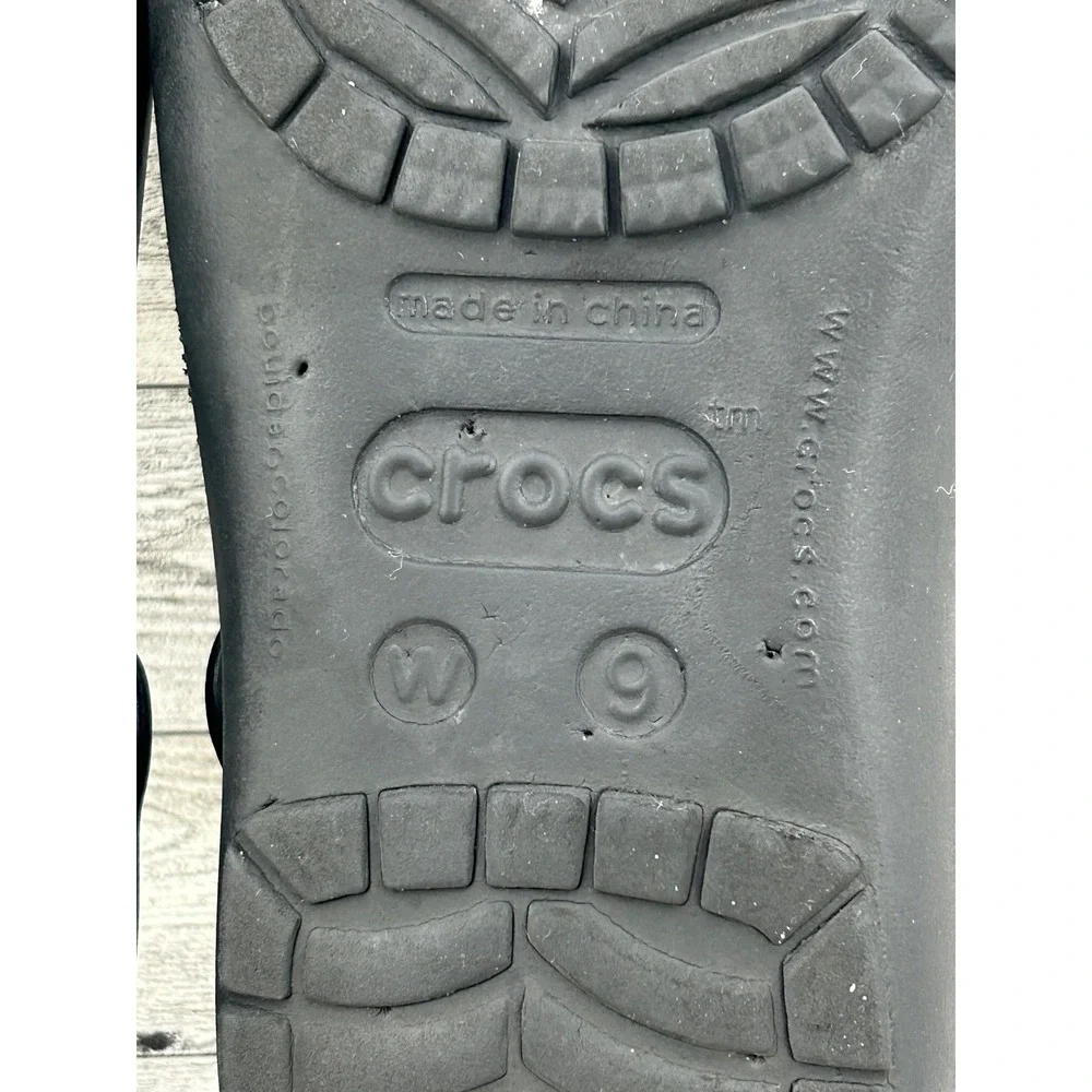 Crocs Cleo II Black Dual Strap Slingback Comfort Sandals Womens Size 9